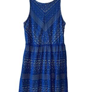 Womens Juniors Dress Blue and Nude Lace Size Medium